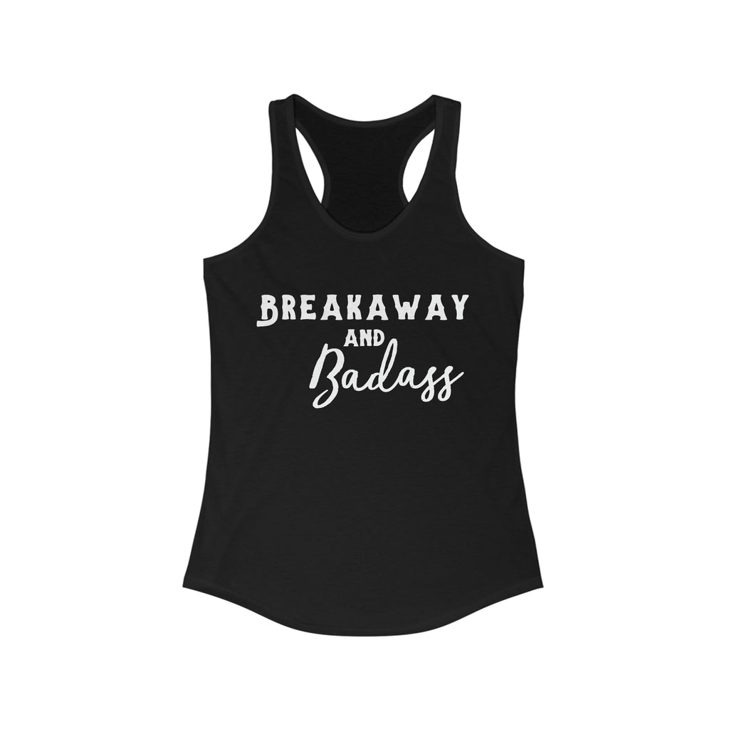 Breakaway & Badass Racerback Tank Horse Riding Discipline Tee Printify XS Solid Black 