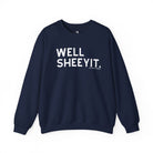 Well Sheeyit Fleece Pullover Sweatshirt The Cinchy Cowgirl - Print S Navy