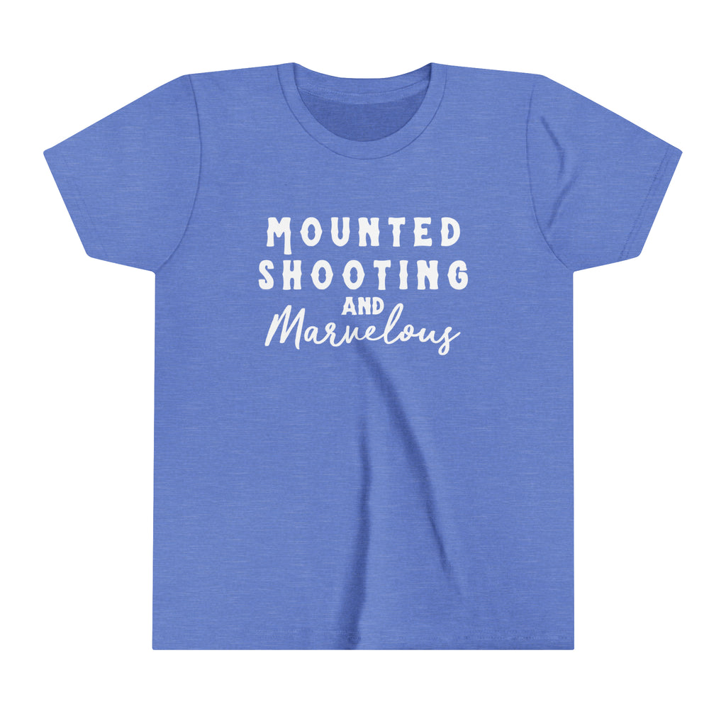 Mounted Shooting & Marvelous Youth tee Blue