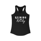 Reining & Rowdy Racerback Tank Horse Riding Discipline Tee Printify XS Solid Black