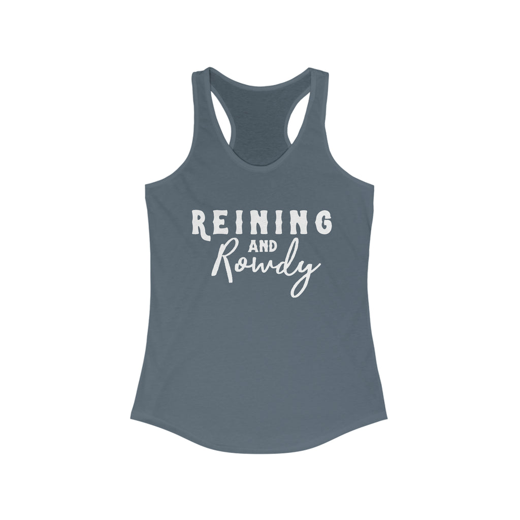 Reining & Rowdy  Racerback Tank Horse Riding Discipline Tee Printify XS Solid Indigo 