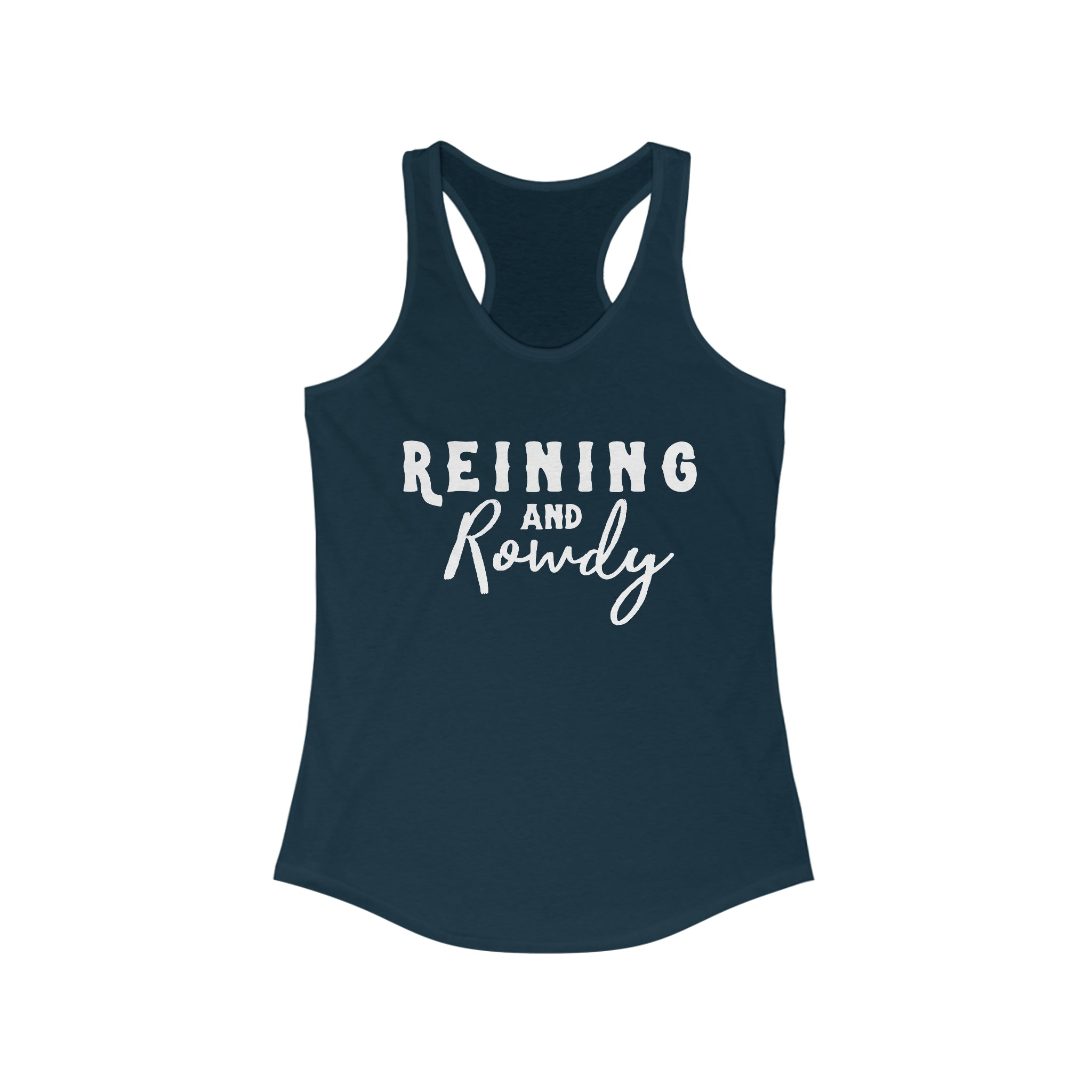 Reining & Rowdy  Racerback Tank Horse Riding Discipline Tee Printify XS Solid Midnight Navy 