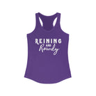 Reining & Rowdy  Racerback Tank Horse Riding Discipline Tee Printify XS Solid Purple Rush 