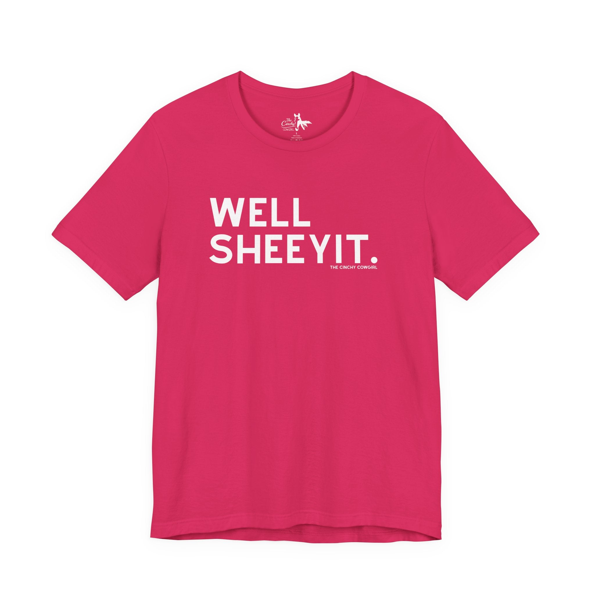 Well Sheeyit Short Sleeve Tee Graphic Tee The Cinchy Cowgirl - Print Fuchsia XS