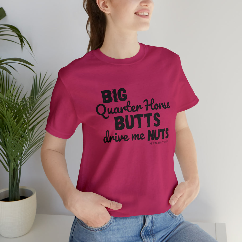 Quarter Horse Butts Short Sleeve Tee tcc graphic tee Printify Berry XS 