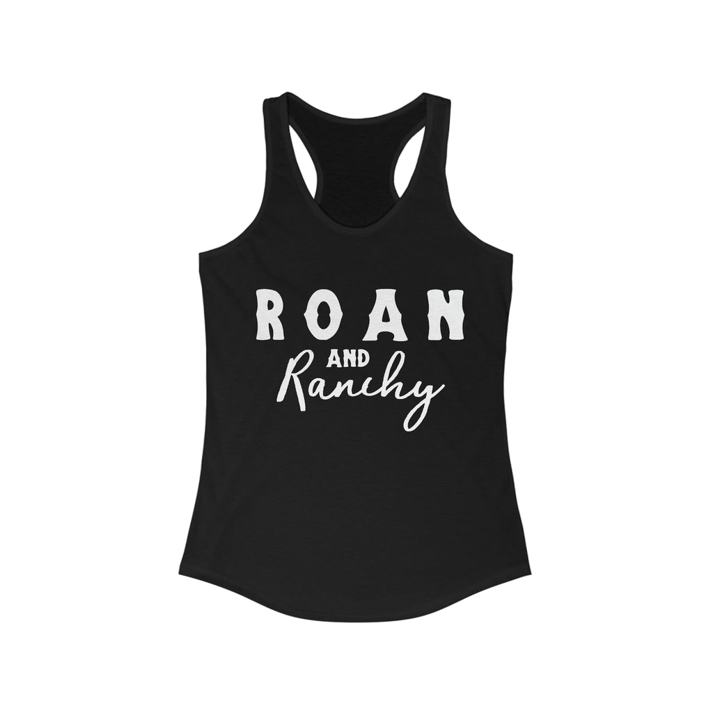 Roan & Ranchy Racerback Tank Horse Color Shirts Printify XS Solid Black 