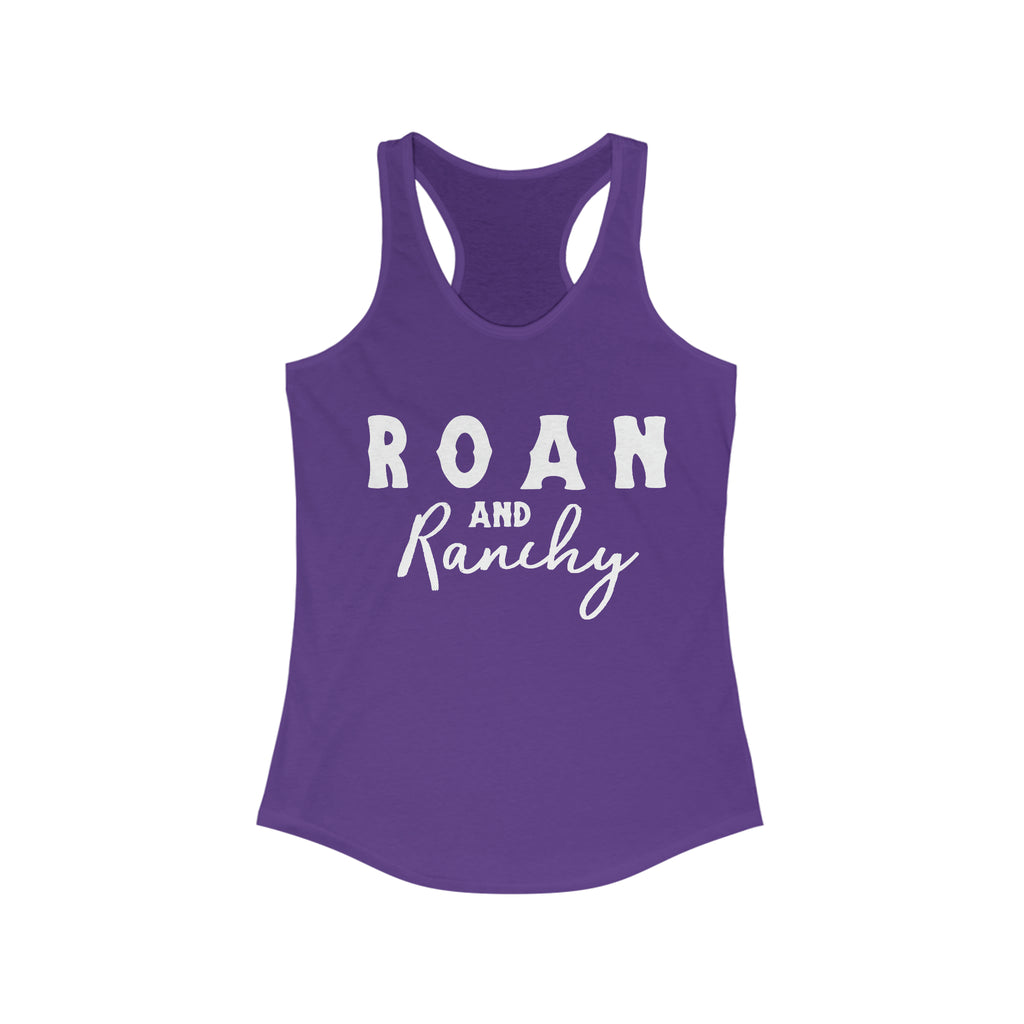 Roan & Ranchy Racerback Tank Horse Color Shirts Printify XS Solid Purple Rush 