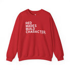 Red Mares Build Character Pullover Sweatshirt The Cinchy Cowgirl - Print S Red
