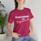 Thoroughbred & Temperamental Short Sleeve Tee Horse Color Shirt Printify Berry XS