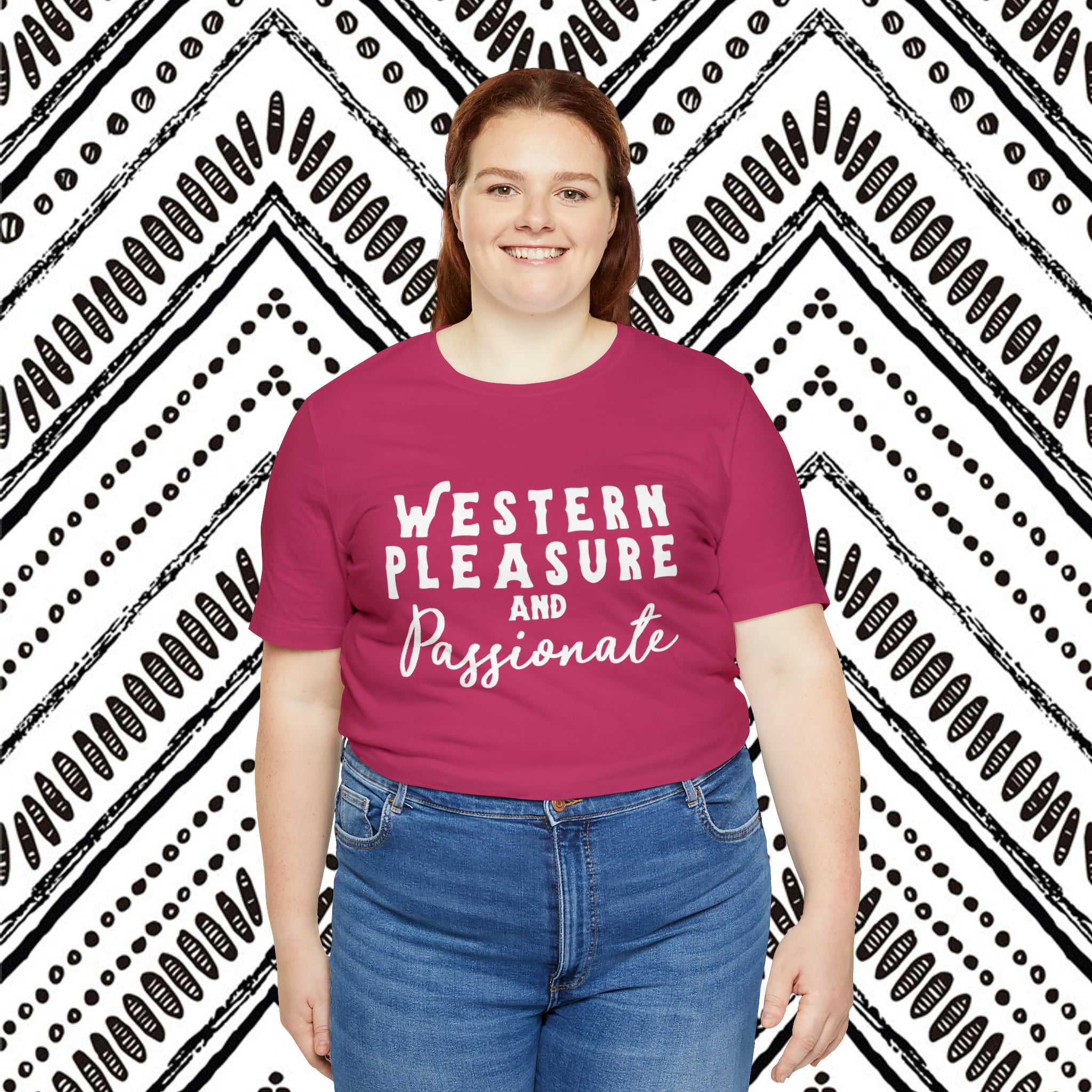 Western Pleasure & Passionate Short Sleeve Tee Horse Riding Discipline Tee Printify   