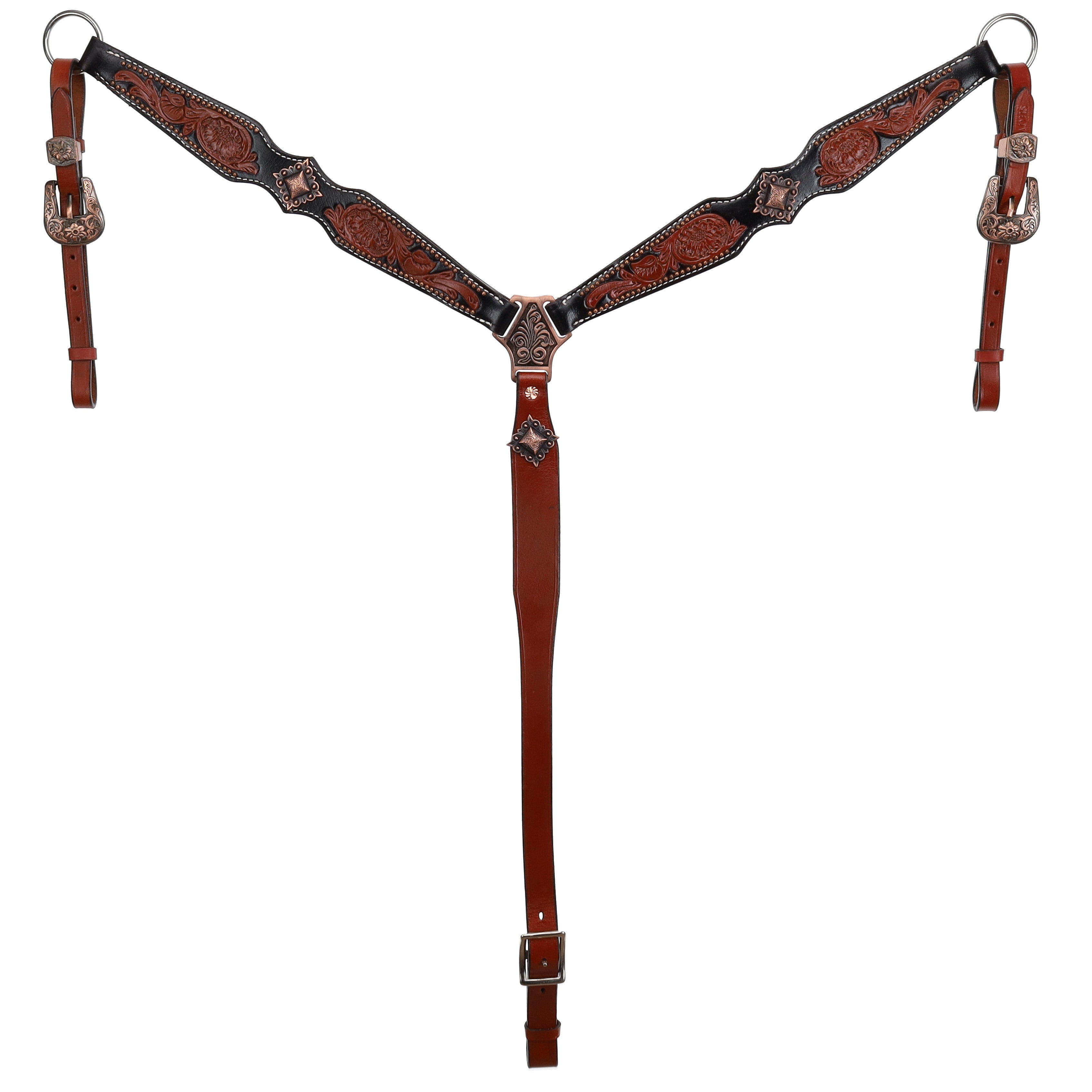 Shadowed Blooms Browband Headstall and Breastcollar Set headstall set Shiloh