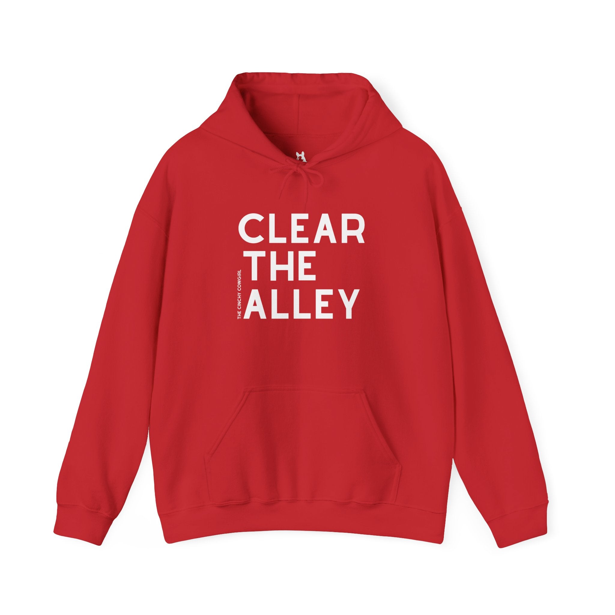 Clear The Alley Hoodie Graphic Hoodie The Cinchy Cowgirl - Print Red S