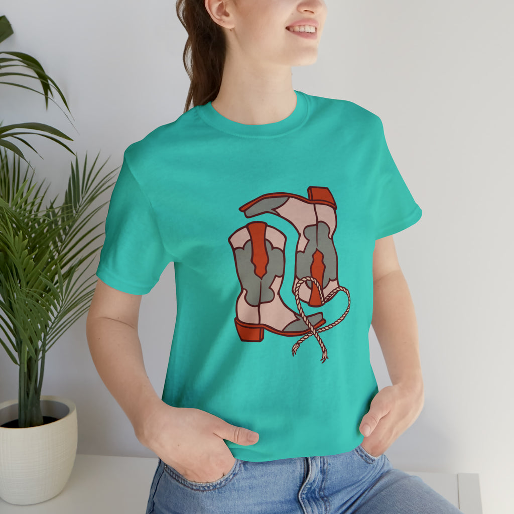 Pair A' Boots Short Sleeve Tee tcc graphic tee Printify Teal XS 