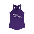 Well Sheeyit Tank Top Tank Top The Cinchy Cowgirl - Print XS Solid Purple Rush