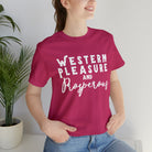 Western Pleasure & Prosperous Short Sleeve Tee Horse Riding Discipline Tee Printify Berry XS 
