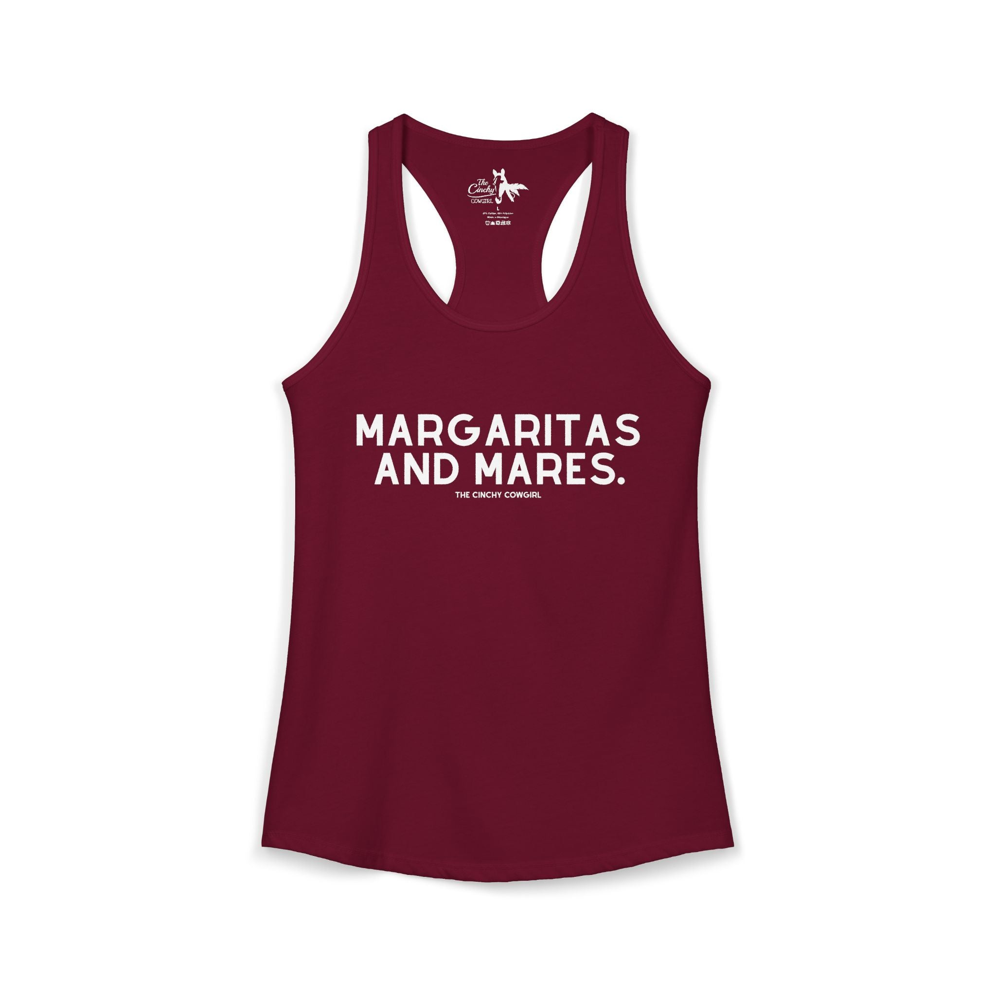 Margaritas & Mares Tank Top Tank Top The Cinchy Cowgirl - Print XS Solid Cardinal Red