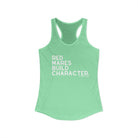 Red Mares Build Character Racerback Tank Tank Top The Cinchy Cowgirl - Print XS Solid Mint
