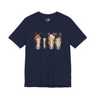 Faux Crochet Horses Short Sleeve Tee Graphic Tee The Cinchy Cowgirl - Print Navy XS
