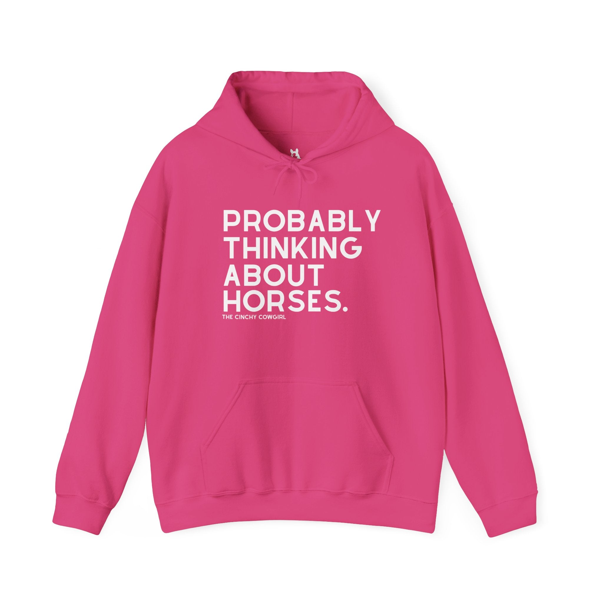 Probably Thinking About Horses Hoodie Graphic Hoodie The Cinchy Cowgirl - Print Heliconia S