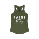 Paint & Pushy Racerback Tank Horse Color Shirts Printify XS Solid Military Green
