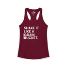 Shake It Like A Grain Bucket Tank Top Tank Top The Cinchy Cowgirl - Print XS Solid Cardinal Red