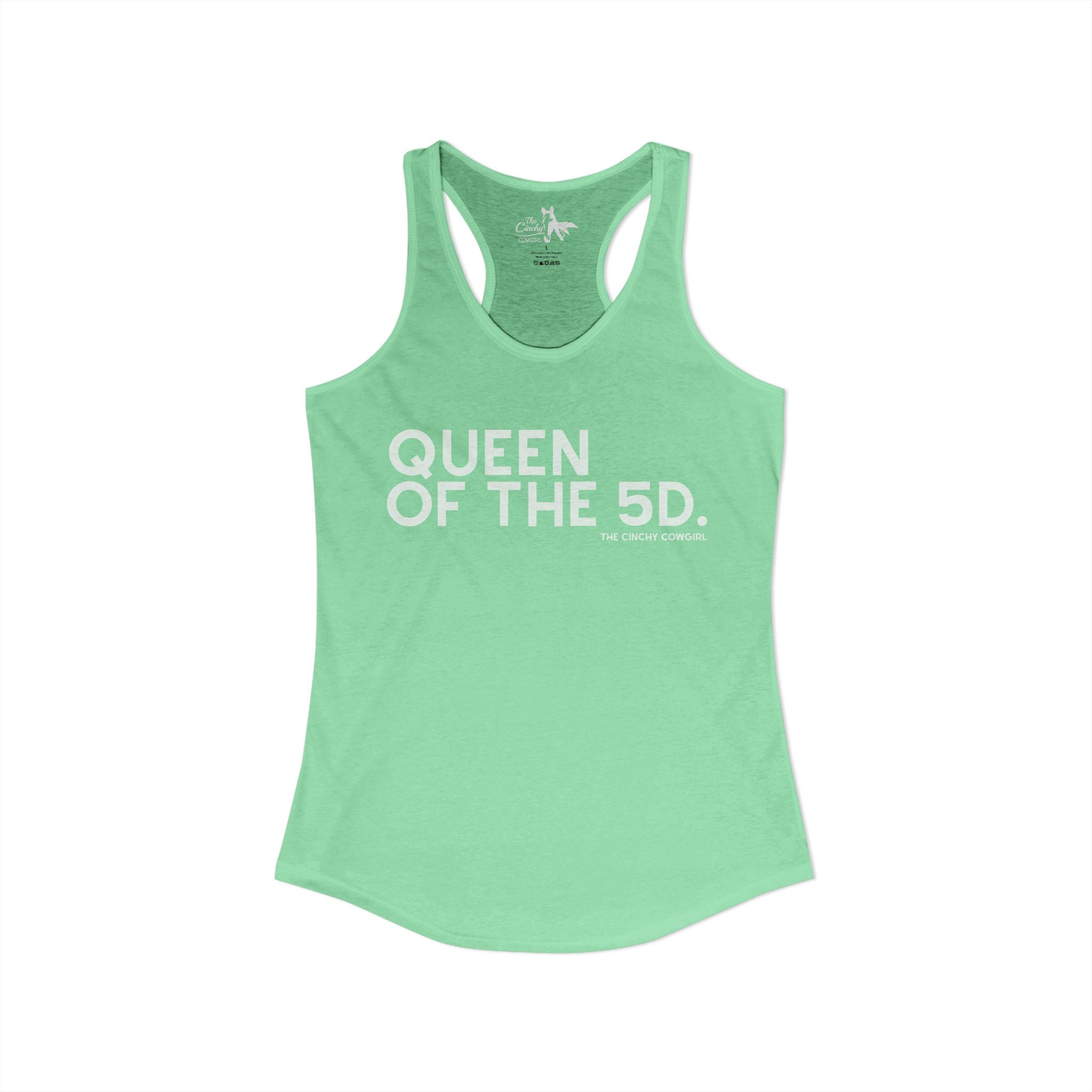 Queen Of The 5D Tank Top Tank Top The Cinchy Cowgirl - Print XS Solid Mint