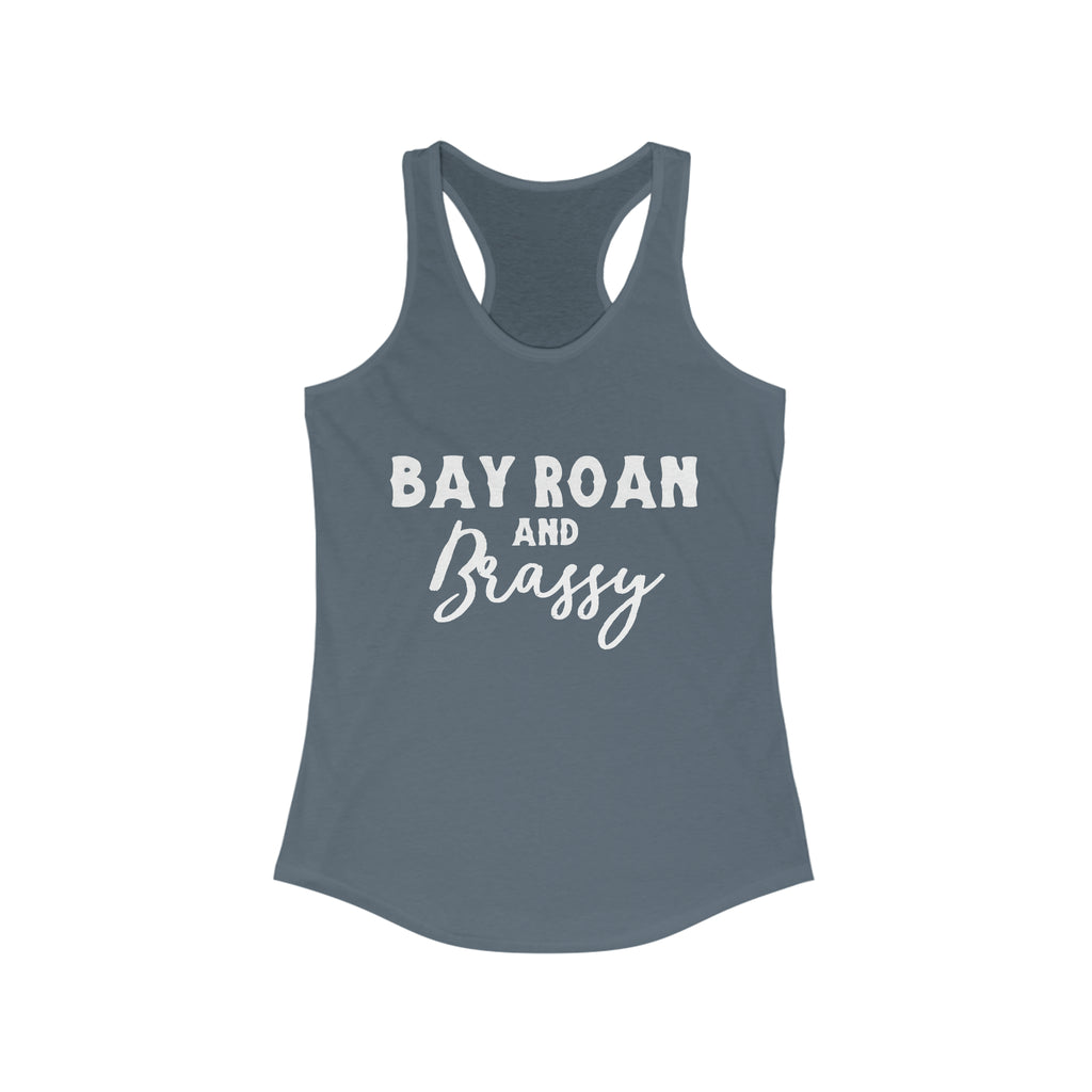 Bay Roan & Brassy  Racerback Tank Horse Color Shirts Printify XS Solid Indigo 