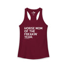 Horse Mom of the Freakin' Year Tank Top graphic tank The Cinchy Cowgirl - Print XS Solid Cardinal Red