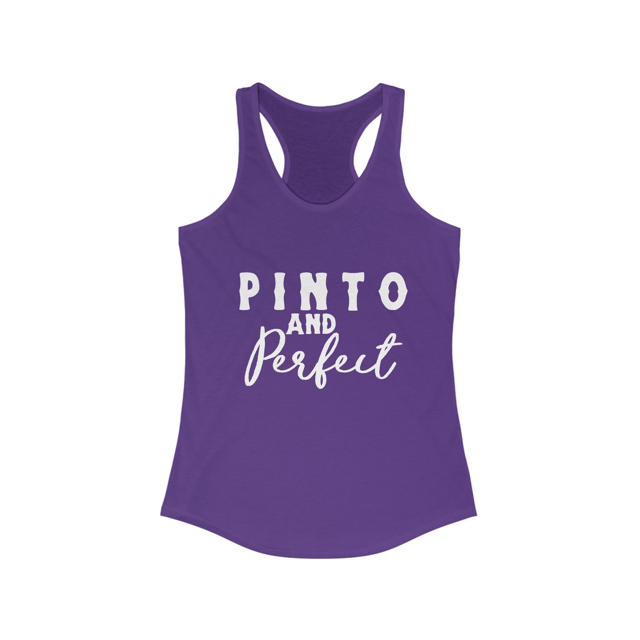 Pinto & Perfect Racerback Tank Horse Color Shirts Printify XS Solid Purple Rush 
