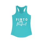 Pinto & Perfect Racerback Tank Horse Color Shirts Printify XS Solid Tahiti Blue 