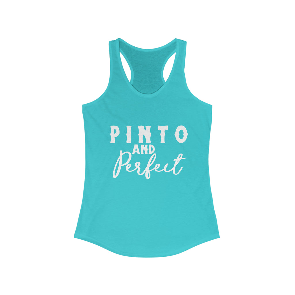 Pinto & Perfect Racerback Tank Horse Color Shirts Printify XS Solid Tahiti Blue 