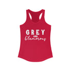 Grey & Glamorous Racerback Tank Horse Color Shirts Printify XS Solid Red 