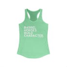 Barrel Horses Build Character Racerback Tank Tank Top The Cinchy Cowgirl - Print XS Solid Mint