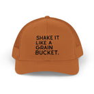 Embroidered Shake It Like A Grain Bucket Trucker Hat Embroidered TCC Hat The Cinchy Cowgirl - Print Caramel