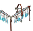 Blue Diamond Fringe Headstall Set headstall set Shiloh