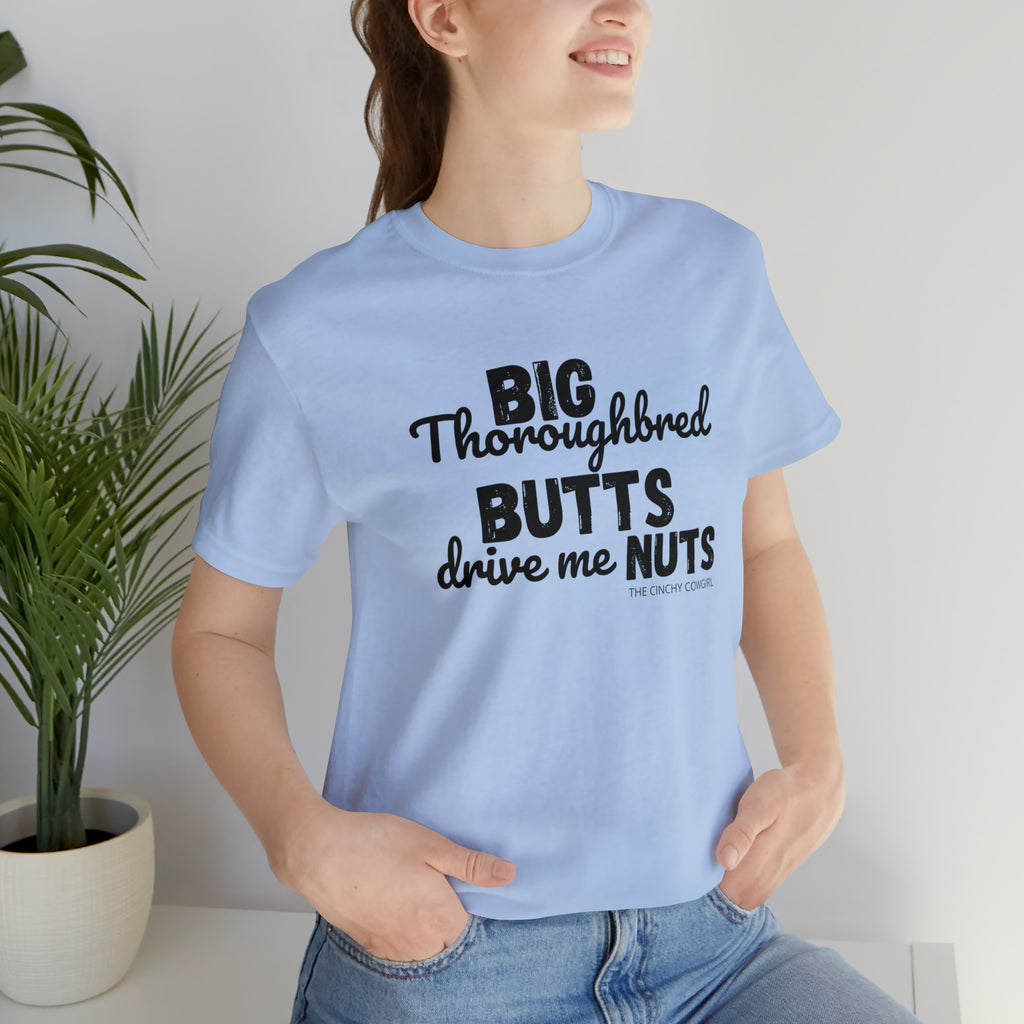 Thoroughbred Butts Short Sleeve Tee tcc graphic tee Printify Baby Blue XS 