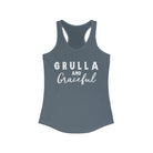 Grulla & Graceful Racerback Tank Horse Color Shirts Printify XS Solid Indigo 
