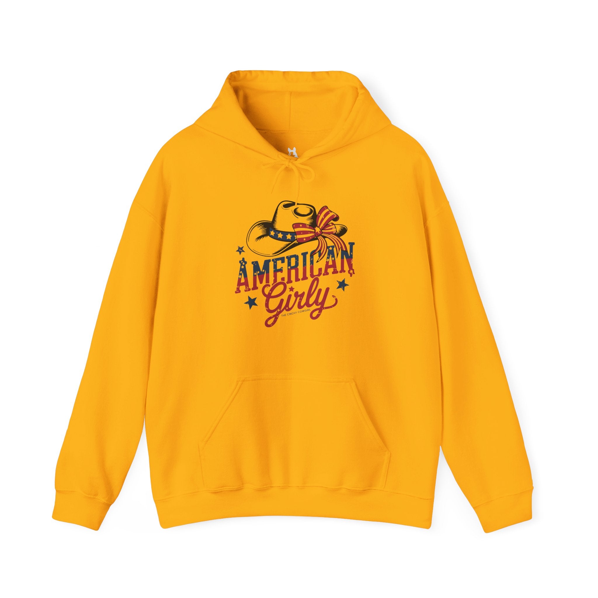 American Girly Hoodie Hoodie The Cinchy Cowgirl - Print Gold S