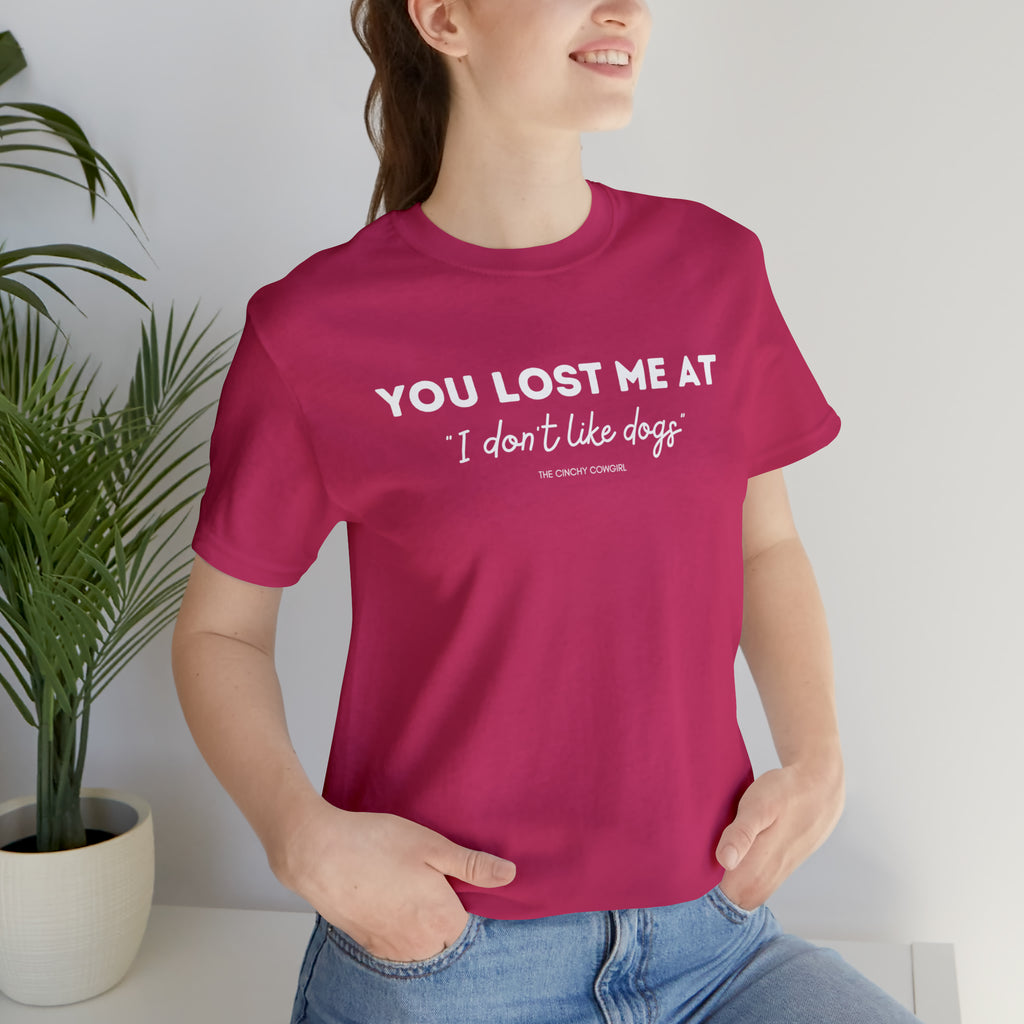 You Lost Me Short Sleeve Tee tcc graphic tee Printify Berry XS 