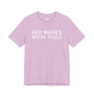 Red Mares Break Souls Short Sleeve Tee T-Shirt The Cinchy Cowgirl - Print Lilac XS