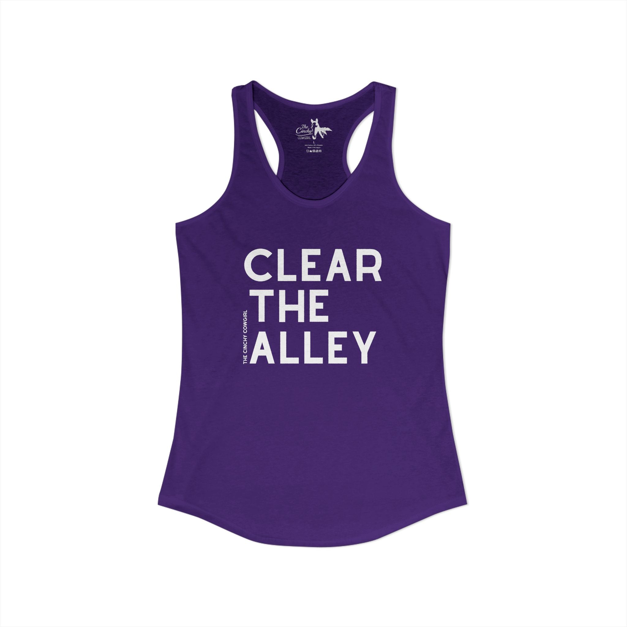 Clear The Alley Tank Top Tank Top The Cinchy Cowgirl - Print XS Solid Purple Rush