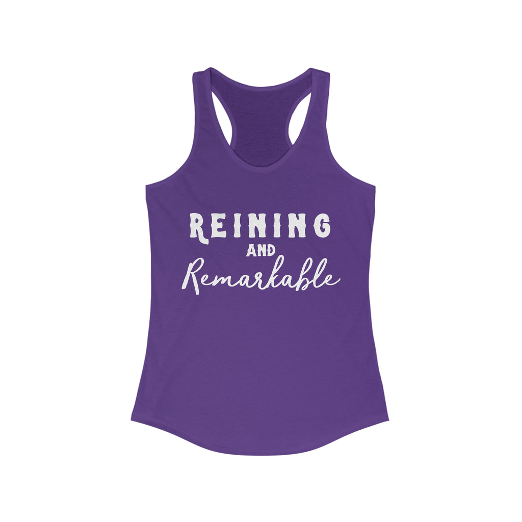  Reining & Remarkable Racerback Tank Purple