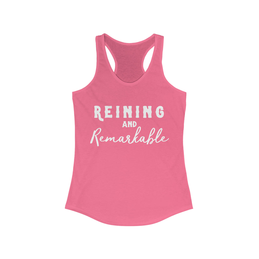 Reining & Remarkable Racerback Tank Pink