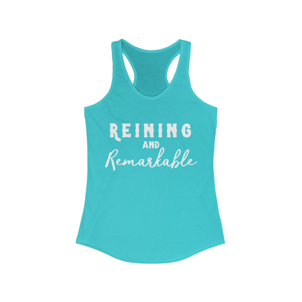 Reining & Remarkable Racerback Tank Teal