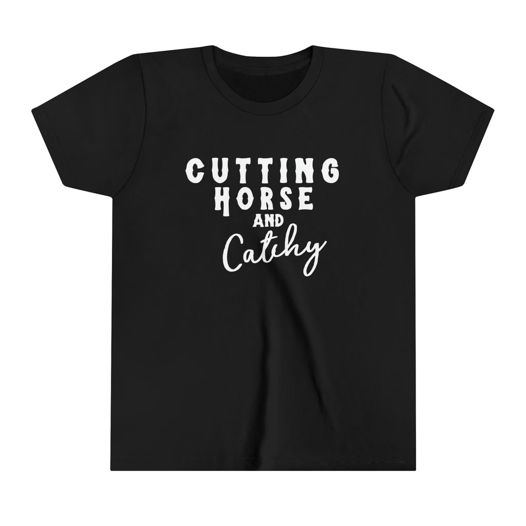 Cutting Horse & Catchy Youth Tee Black