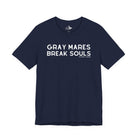 Gray Mares Break Souls Short Sleeve Tee T-Shirt The Cinchy Cowgirl - Print Navy XS