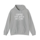 Coffee Cuss Words Cows Hoodie Hoodie Printify Sport Grey S 