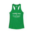 Thank God For Sweet Tea, Good Dirt & Fast Horses Tank Top Tank Top The Cinchy Cowgirl - Print XS Solid Kelly Green