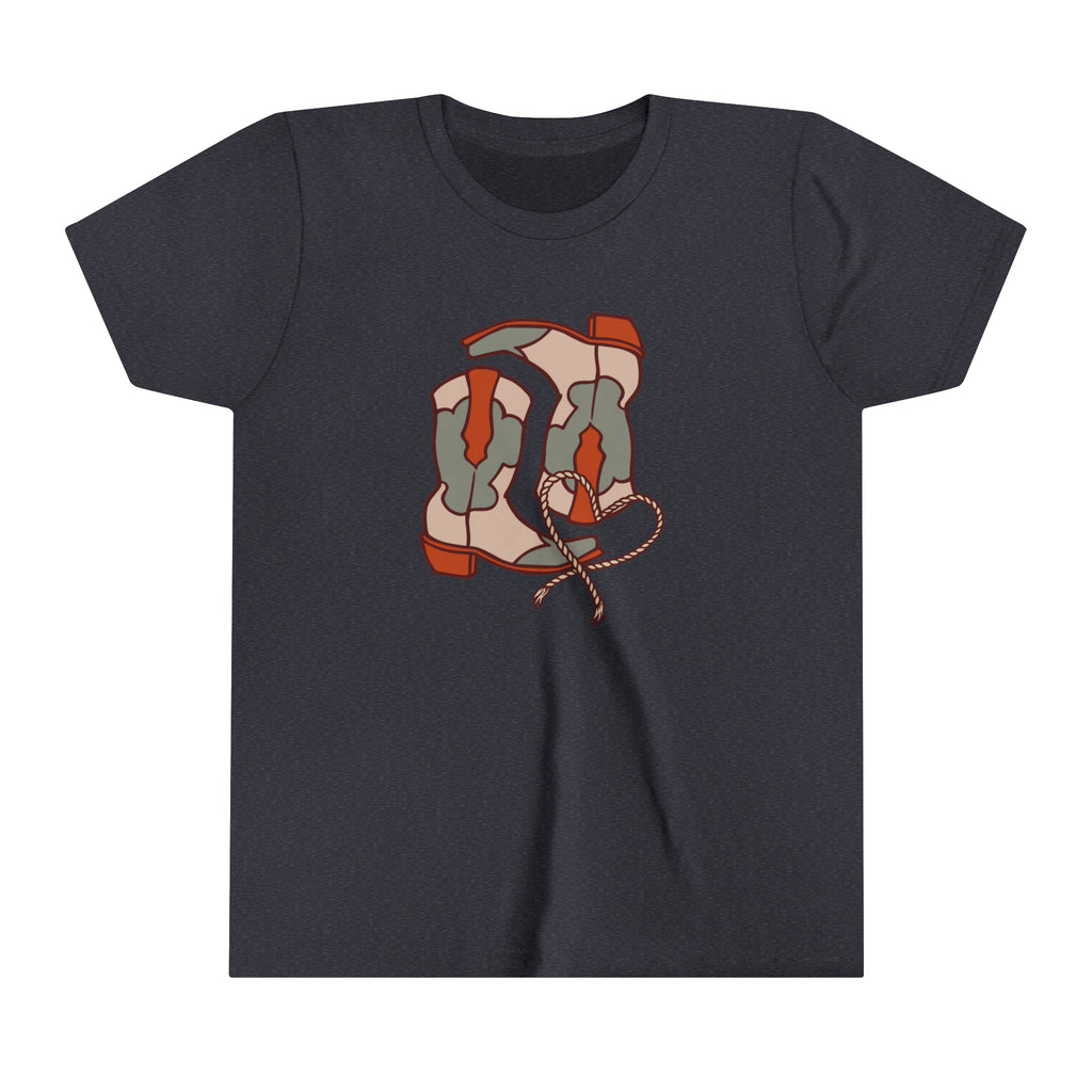 Pair A' Boots Youth Short Sleeve Tee Navy