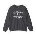 If Cranky, Return Me To The Barn Fleece Pullover Sweatshirt The Cinchy Cowgirl - Print S Dark Heather